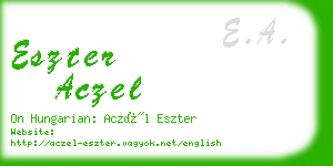 eszter aczel business card